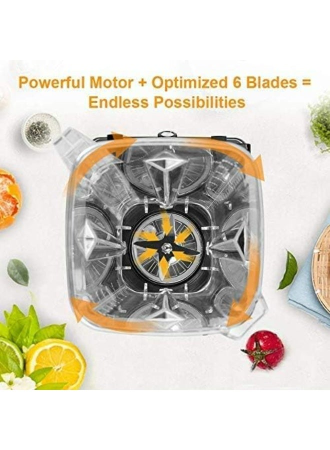 سوبر ويف خلاط SUPERWAVE التجاري SW-2501 – إصدار بريميوم بقدرة 2200 واط، وعاء 3.9 لتر خالٍ من BPA، أداء احترافي عالي السرعة، حماية من ارتفاع الحرارة، شفرات ستانلس ستيل - Image 5